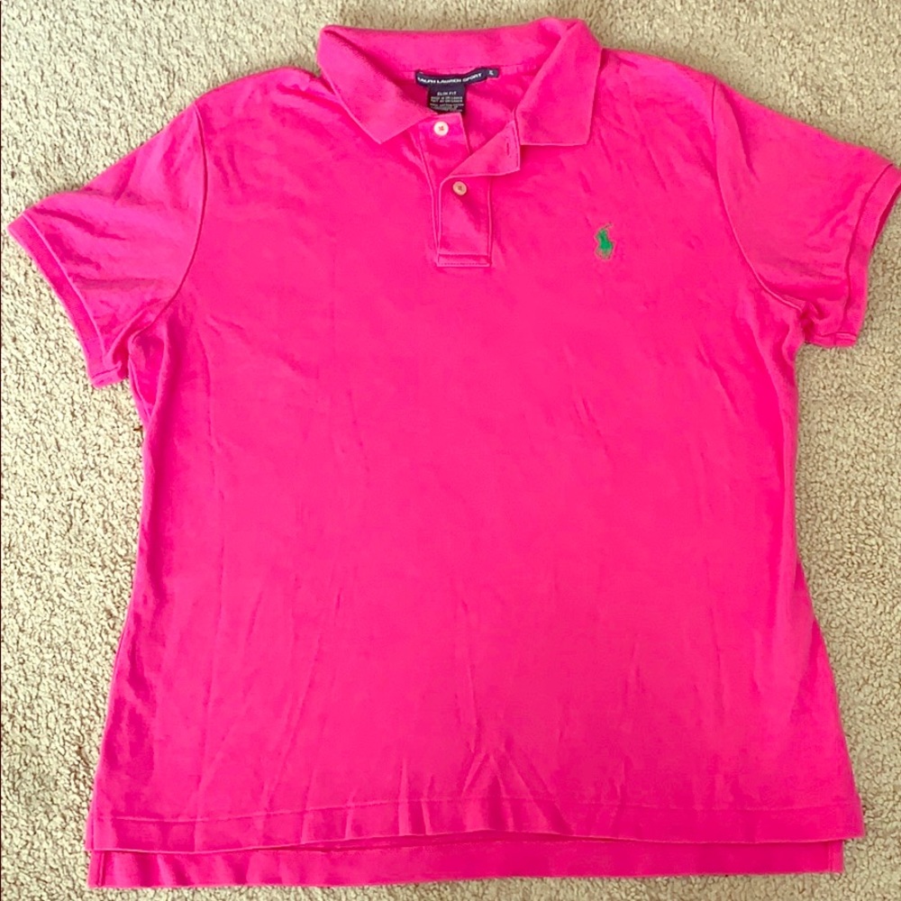 Pink Ralph Lauren polo shirt